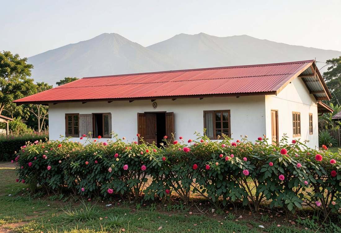 Illustrative guesthouse setting in northern Rwanda