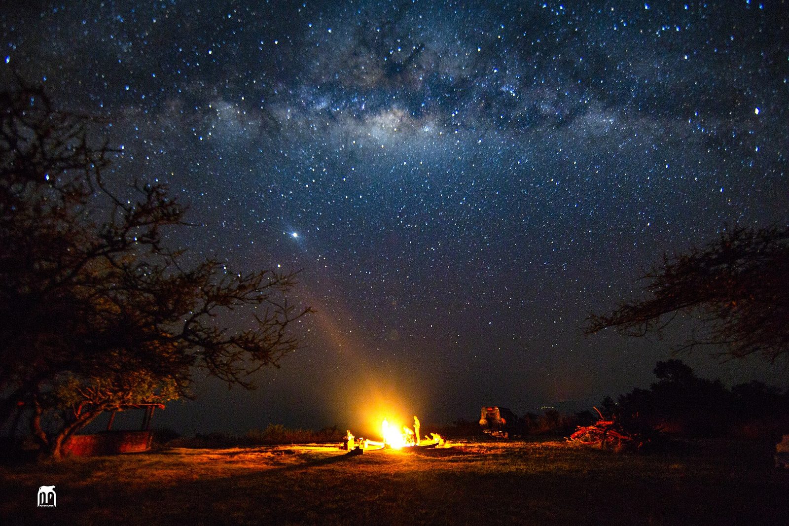 Illustrative camp setting beside the savannah