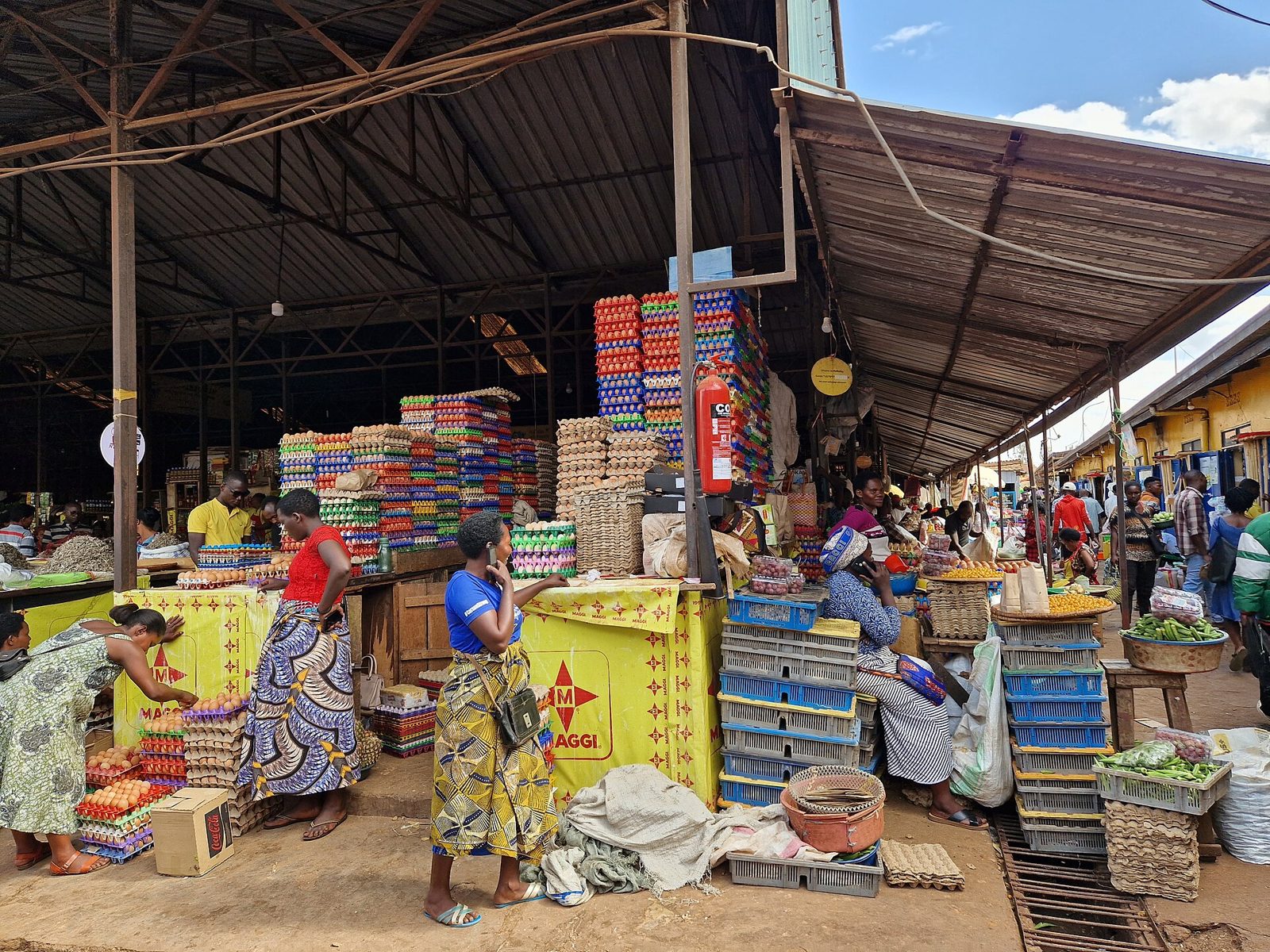 Kimironko Market fabric stalls