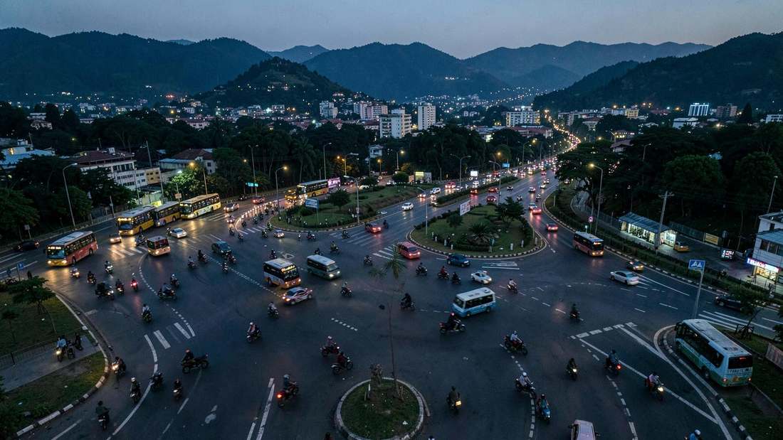 A road journey through Rwanda's green mountain landscape